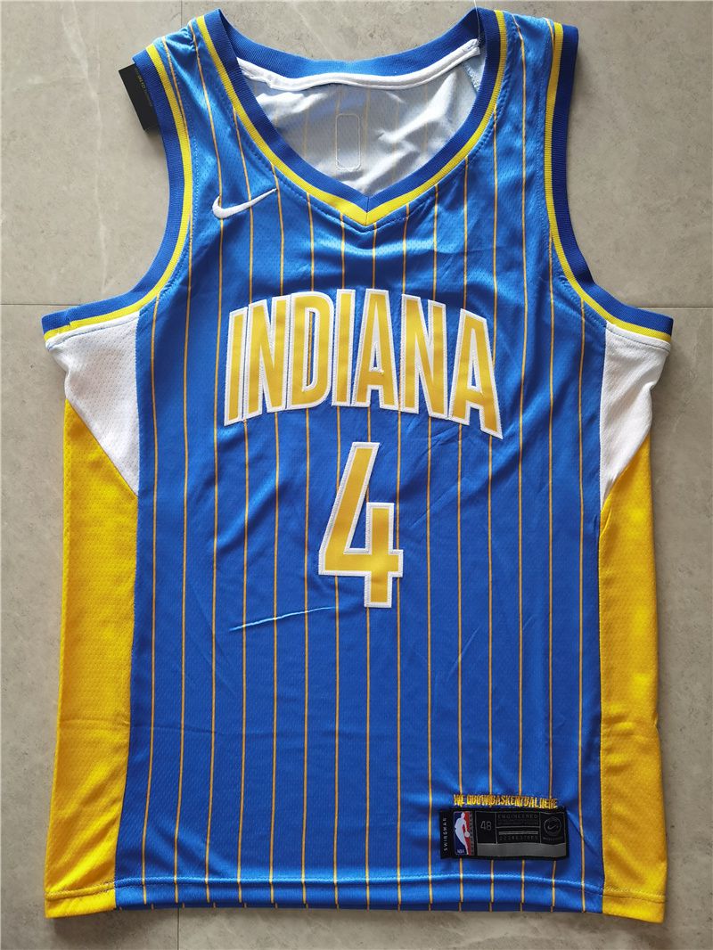 Men Indiana Pacers #4 Oladipo Blue 2021 Game Nike NBA Jerseys->indiana pacers->NBA Jersey